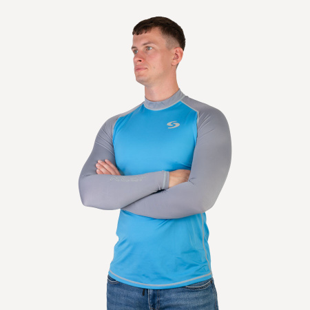 Футболка лайкра Scorpena Reef длинный рукав (Мужской; 3XL-54; сине-серый)